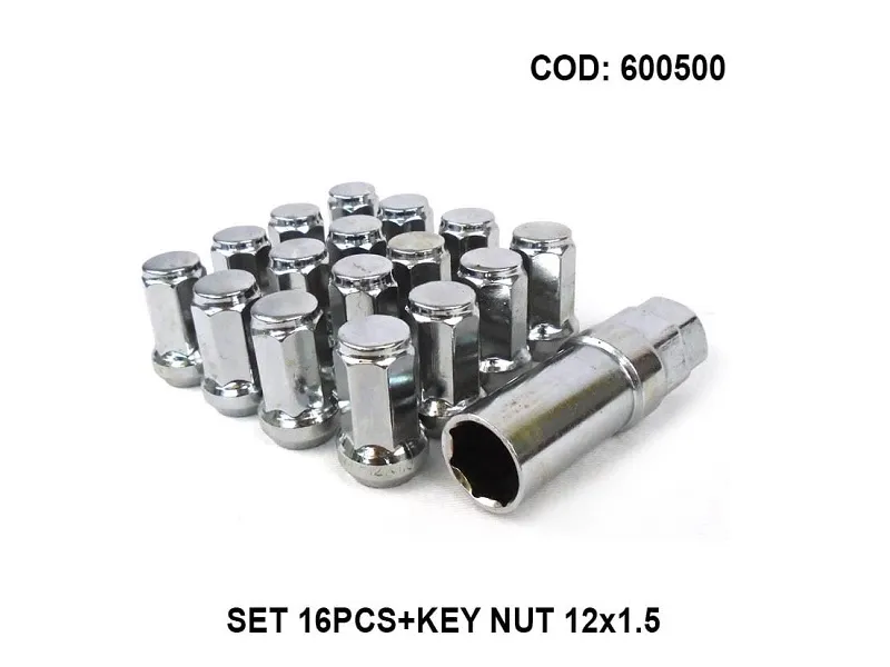 SET 16PCS+KEY NUT 12X1.5