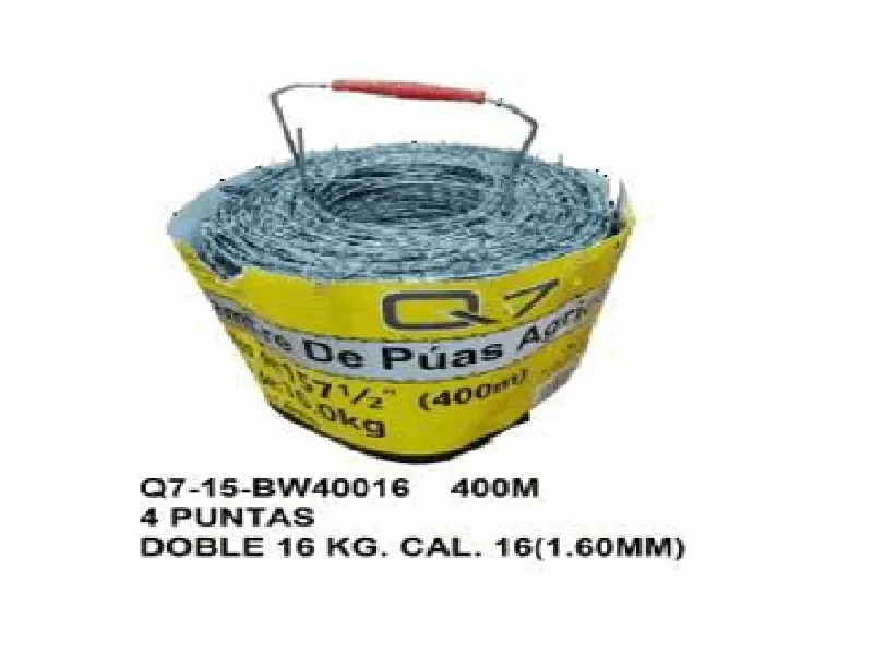 ALAMBRE PUA 4 PUNTAS CALIBRE 16(1.60MM)-400M.-Q7