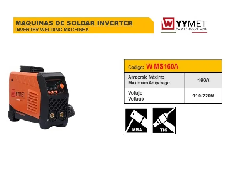 PLANTA DE SOLDAR  MMA-160A M/ARC160 110/220V  WYYMET