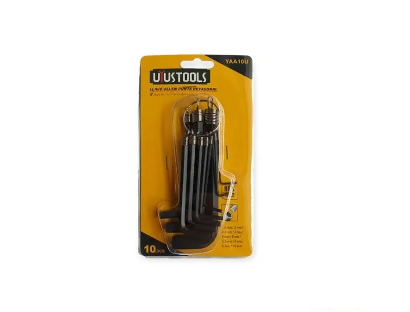 LLAVE ALLEN PUNTA HEXAGONAL 10PCS UYU