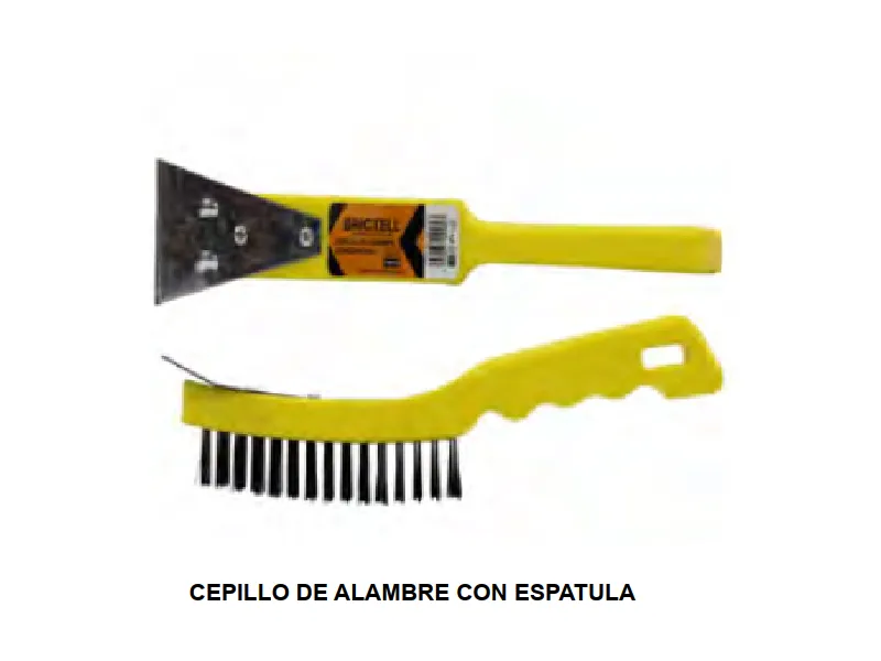 CEPILLO DE ALAMBRE CON ESPATULA