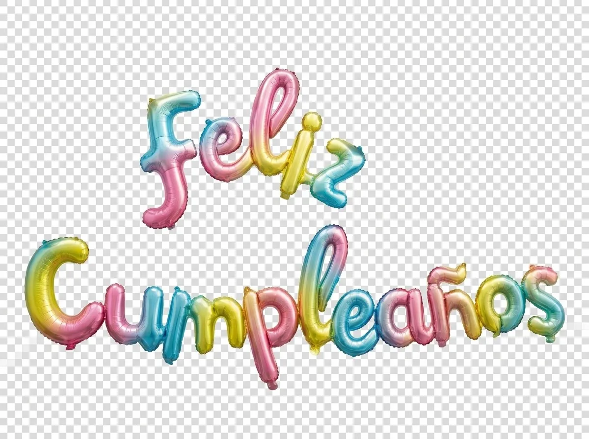 GLOBO DE FELIZ CUMPLEAÑOS EN COLORES