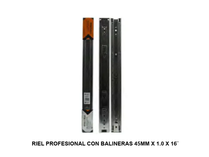 RIEL PROFESIONAL CON BALINERAS 45MM X 1.0 X 16¨