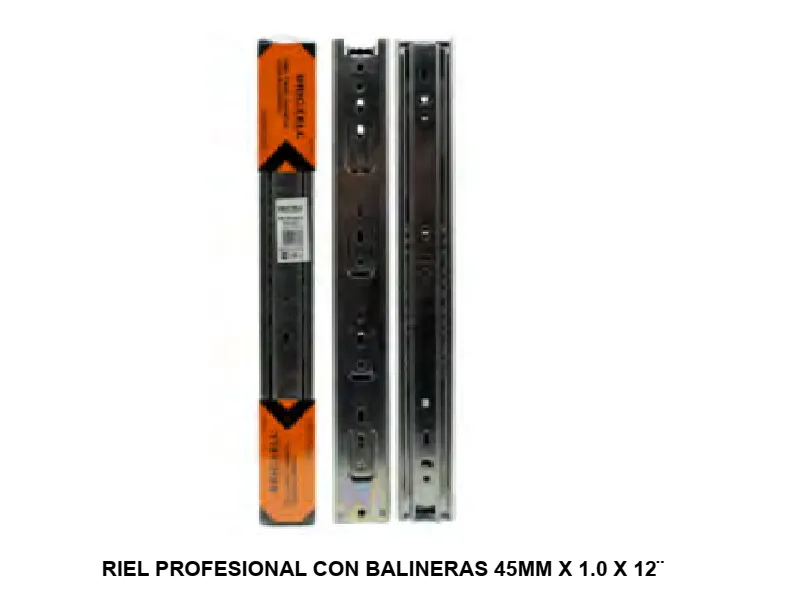 RIEL PROFESIONAL CON BALINERAS 45MM X 1.0 X 12¨