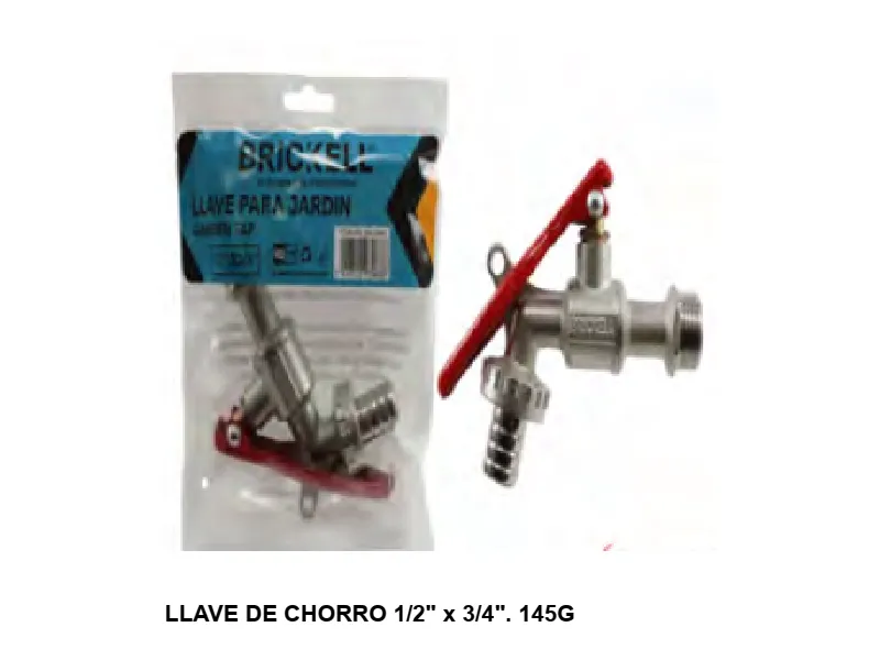 LLAVE DE CHORRO 1/2" x 3/4". 145G