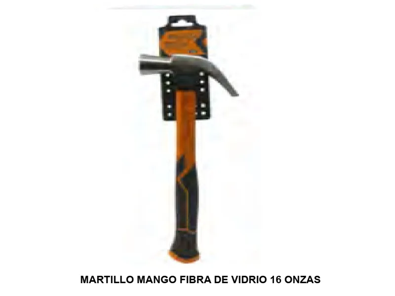MARTILLO MANGO FIBRA DE VIDRIO 16 ONZAS