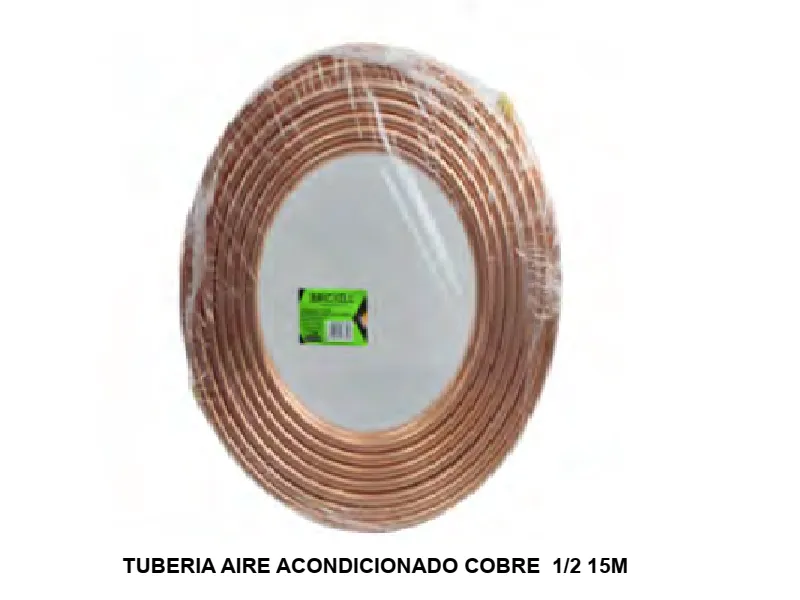 TUBERIA AIRE ACONDICIONADO COBRE  1/2 15M