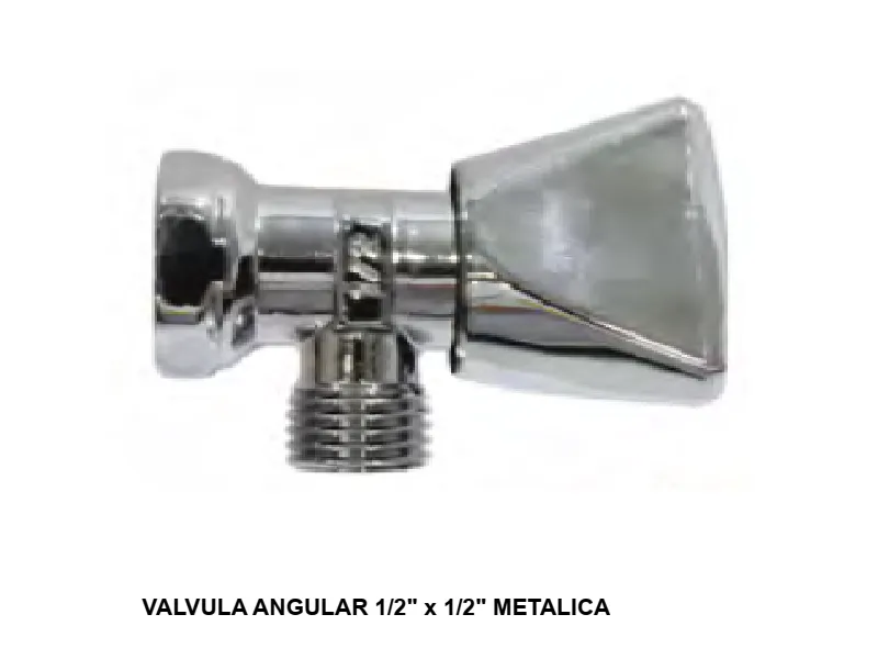 VALVULA ANGULAR 1/2" x 1/2" METALICA