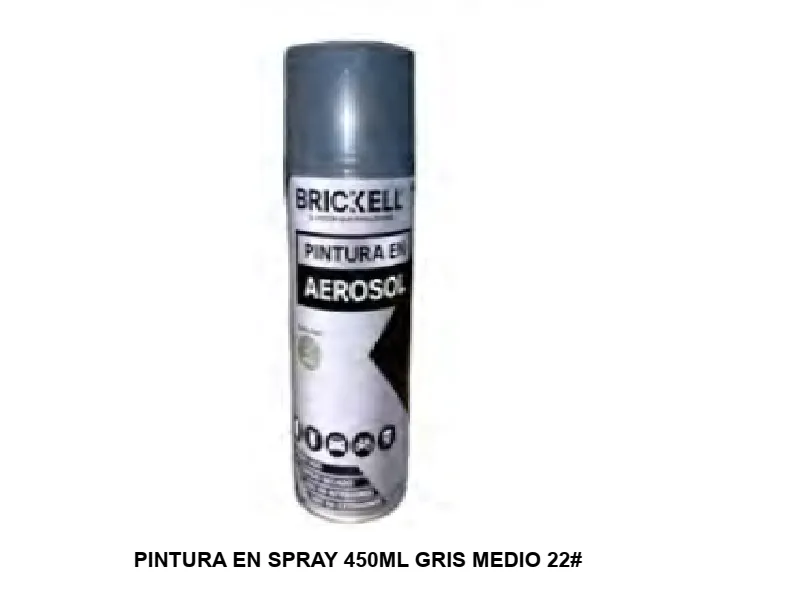 PINTURA EN SPRAY 450ML GRIS MEDIO 22#