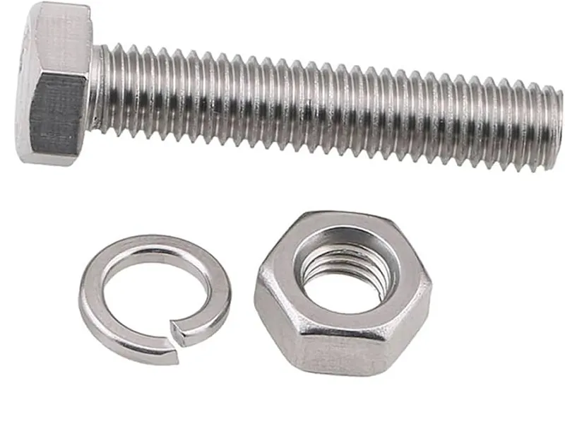 Tornillos M6x20 con arandelas de presion y tuercas