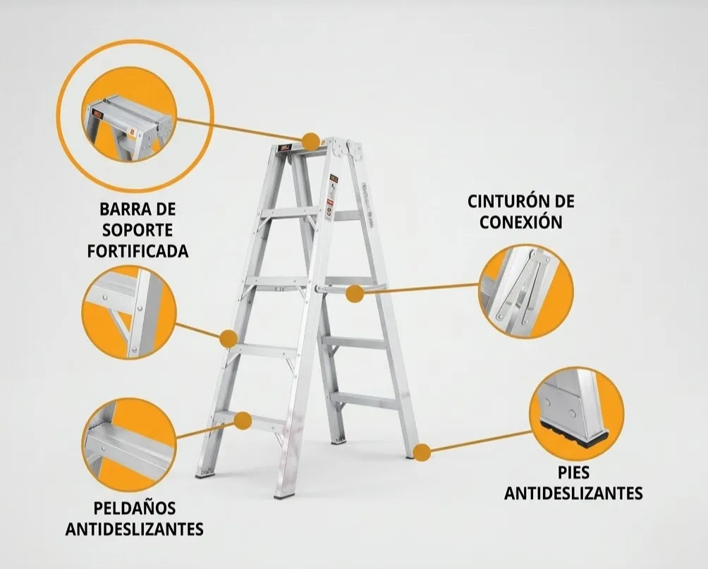 ESCALERA DE ALUMINIO  T/TIJERA  2X6 .M/150KG   FERTON