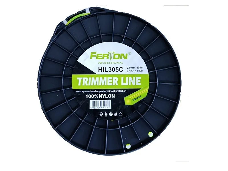 HILO NYLON P/CORTAPASTO CUADRADO 3.0MM X  500M  AMARILLA FERTON