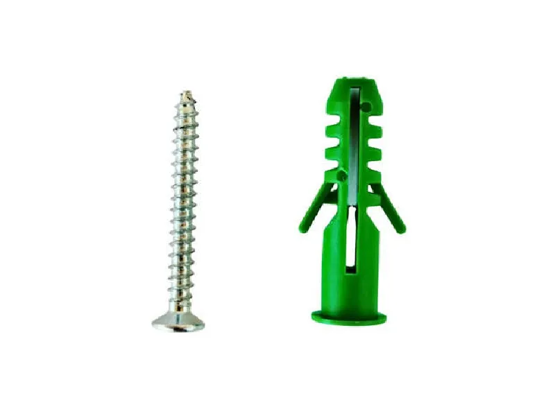TORNILLO DE PUNTA 8MM CON TACO PLÁSTICO EXPANSIONADOR PARA PARED (U/M VENTA 1 )
