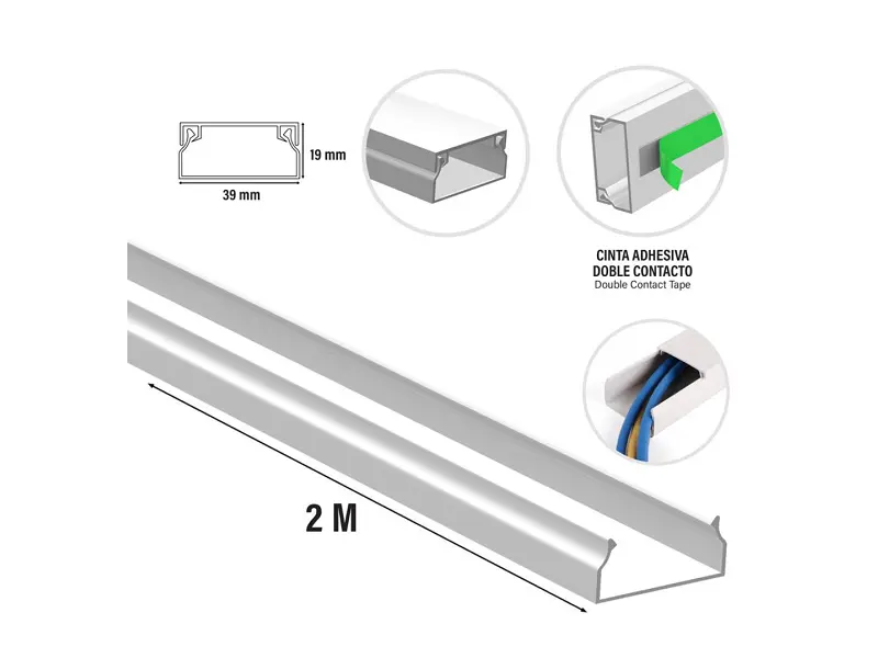 REGLETA DE PVC 39X19MM