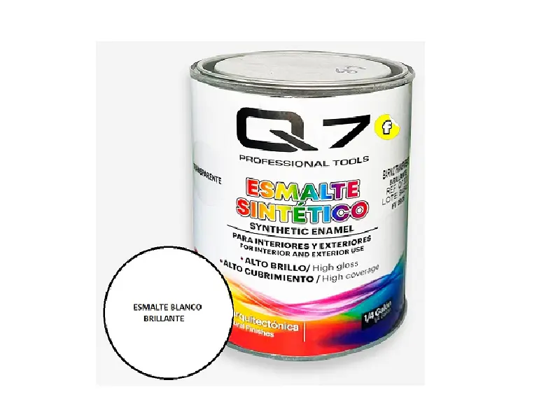 PINTURA ESMALTE -NEGRO BRILLANTE.-1 LITRO- Q7