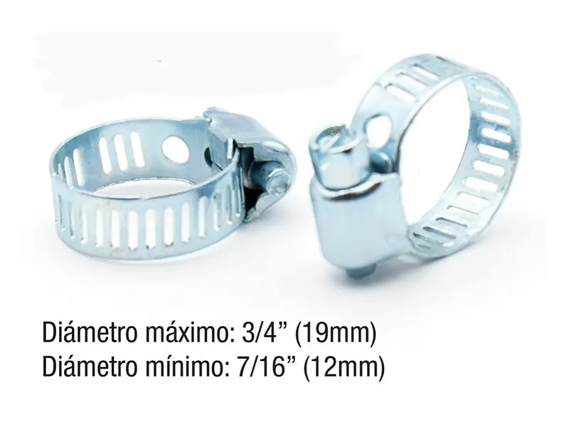 ABRAZADERA DE ACERO DE 7/16" A 3/4" 100 PZS