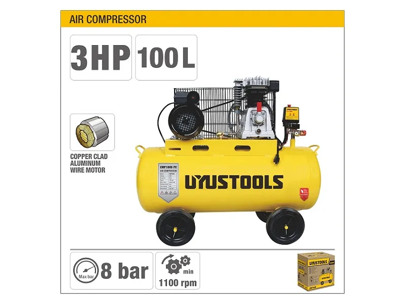 COMPRESOR 100L X 3HP MARCA UYUSTOOLS MODELO CMP100U-PA