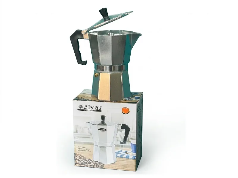 CAFETERA DE 6 TAZAS ALUMINIO