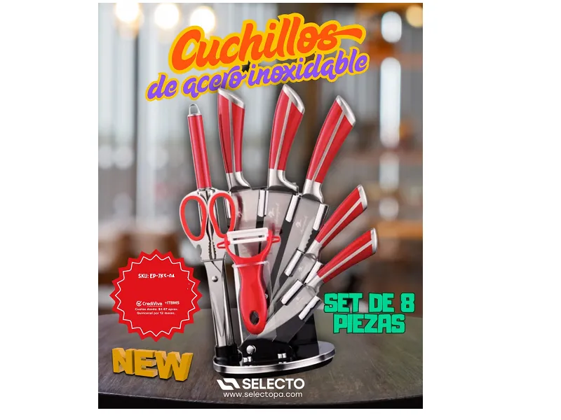 JUEGO DE CUCHILLOS 8 PIEZAS